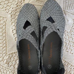 Bernie Mev Size 39 silver wedge heel slip on